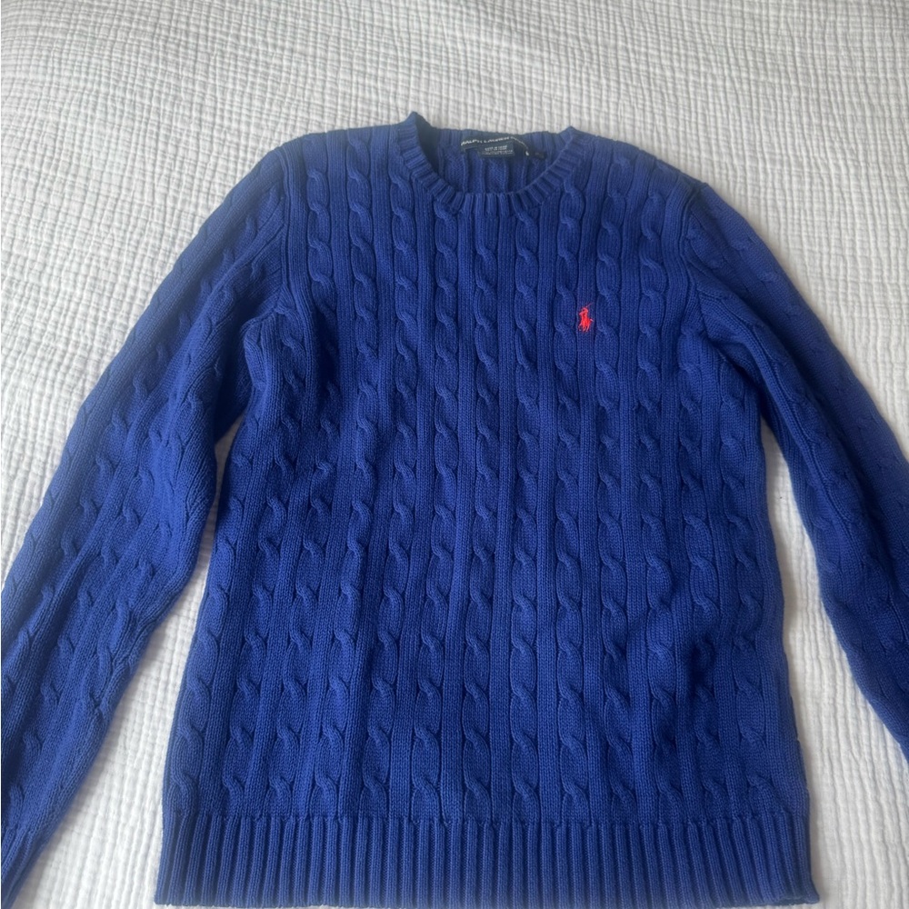 Ralph Lauren Woman’s Royal Blue Cable Knit Sweater